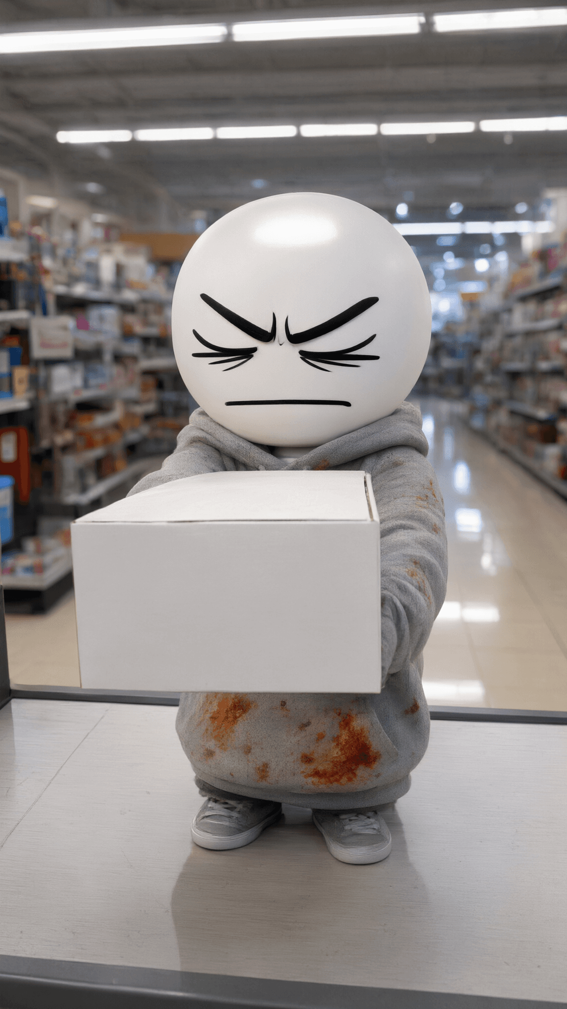 "Do you have the receipt? The original box? A reason for the return?"

NO.