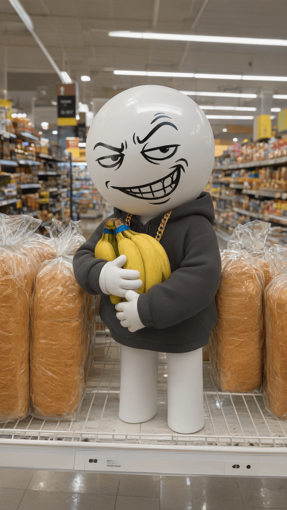 Day 1: snuck one banana into the bread aisle. Day 9: there's a whole banana section next to the bread now and staff act like it was their idea. Same story as this new $4.5K ATH. I planned it from day one. problem?